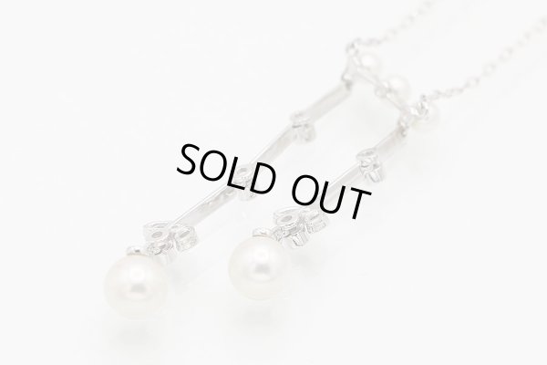 ミキモト　K18WG パールダイアイリネックレス 4.90g　裏面