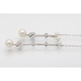 ミキモト　K18WG パールダイアイリネックレス 4.90g　サイド