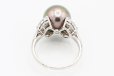 ミキモト　PT950 黒蝶パールダイアイリリング 12.00mm 0.84ct 7.40g　内側