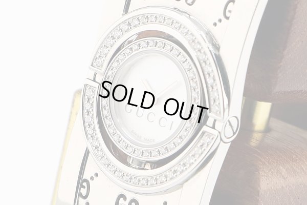 グッチ　トワール　１１２　シェル文字盤　Ｄベゼル　サイド拡大