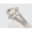 ノーブランドジュエリー PT900 ダイアイリリング 0.39ct 0.19ct 4.50g　サイド