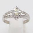 ノーブランドジュエリー PT900 ダイアイリリング 0.39ct 0.19ct 4.50g