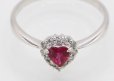 ノーブランドジュエリー K18WG ルビーダイアイリリング 0.25ct 0.15ct 1.90g　拡大