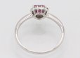 ノーブランドジュエリー K18WG ルビーダイアイリリング 0.25ct 0.15ct 1.90g　内側