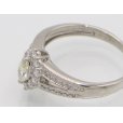 ノーブランドジュエリー PT900 ダイアイリリング 0.39ct 0.19ct 4.50g　サイド