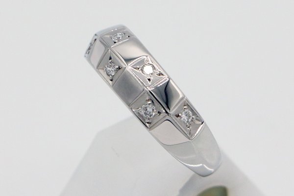 PT900 ダイアイリリング 0.14ct 5.50g　サイド