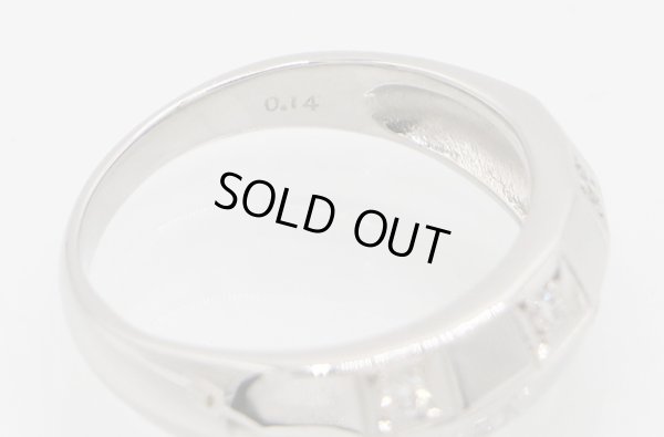 PT900 ダイアイリリング 0.14ct 5.50g　刻印(2)