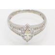 ノーブランドジュエリー PT900 ダイアイリリング 0.39ct 0.19ct 4.50g　拡大