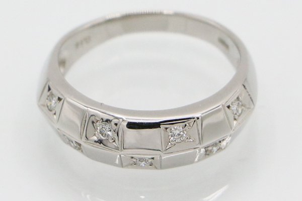 PT900 ダイアイリリング 0.14ct 5.50g　拡大