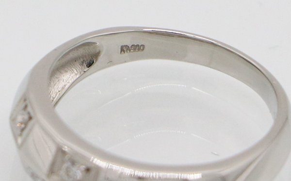 PT900 ダイアイリリング 0.14ct 5.50g　刻印