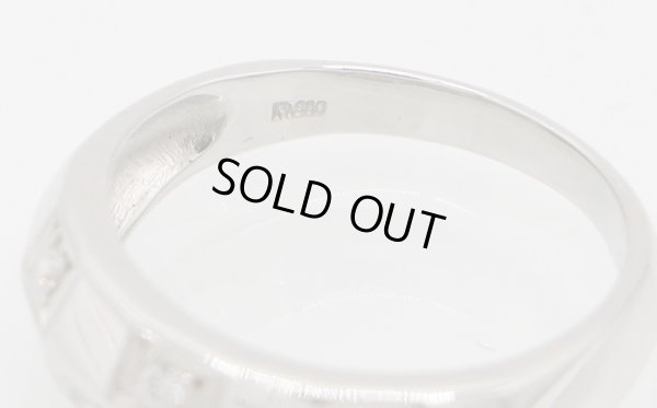 PT900 ダイアイリリング 0.14ct 5.50g　刻印