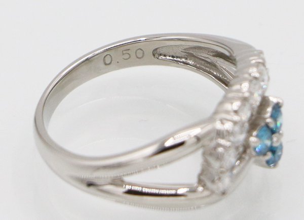 PT900 ダイアイリリング 0.50ct 4.40g　刻印(2)