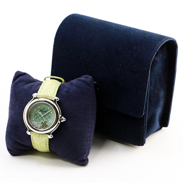 ショパール　ハッピースポーツ　２７／８４２８　クローバー限定　緑シェル文字盤　仮ケース