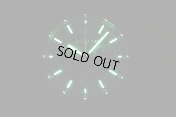 ベル＆ロス　ＢＲ０５Ｃ－ＢＬ－ＳＴ／ＳＳＴ　クロノグラフ　黒文字盤　ライト暗闇