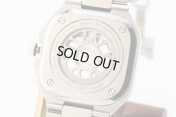 ベル＆ロス　ＢＲ０５Ｃ－ＢＬ－ＳＴ／ＳＳＴ　クロノグラフ　黒文字盤　裏面拡大