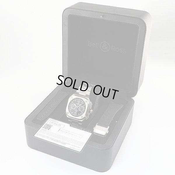 ベル＆ロス　ＢＲ０５Ｃ－ＢＬ－ＳＴ／ＳＳＴ　クロノグラフ　黒文字盤　箱・保証書