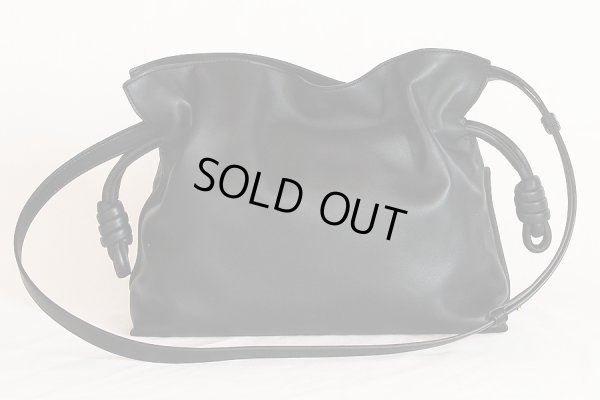 ロエベ　フラメンコ　クラッチ　ミディアム　A411FC1XBF　ブラック　裏面