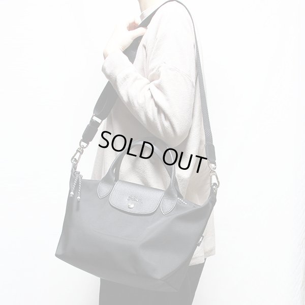 ロンシャン ル プリアージュ® エナジーS トップハンドルバック L1512HSR001 ブラック　掛けたイメージ