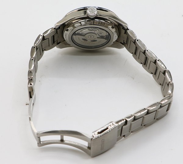 セイコー　プレサージュ　シャープエッジＧＭＴ　ＳＡＲＦＧ００７　白文字盤　裏面