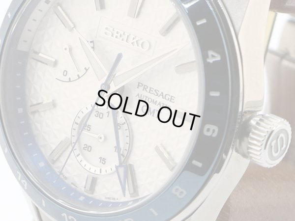 セイコー　プレサージュ　シャープエッジＧＭＴ　ＳＡＲＦＧ００７　白文字盤　サイド拡大