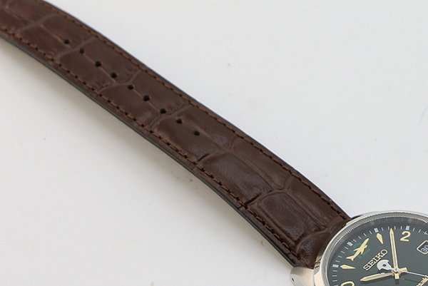 セイコー　カワサキコラボＬＳＡウォッチ　Ｐ１８０９　緑文字盤　ベルト拡大