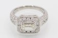 ノーブランドジュエリー PT900 ダイアイリリング 0.824ct 0.47ct 6.90g　拡大