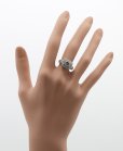 ノーブランドジュエリー PT900 ダイアイリリング 0.824ct 0.47ct 6.90g　装着イメージ