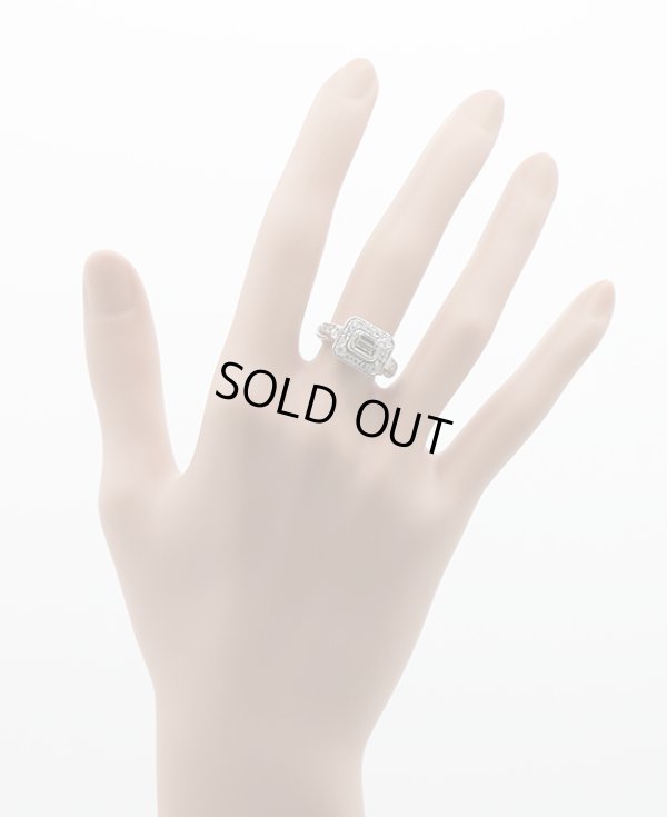 ノーブランドジュエリー PT900 ダイアイリリング 0.824ct 0.47ct 6.90g　装着イメージ