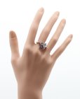セイレーン アズーロ K18WG アメシストダイアイリリング 0.60ct 0.65ct 5.80g　装着イメージ