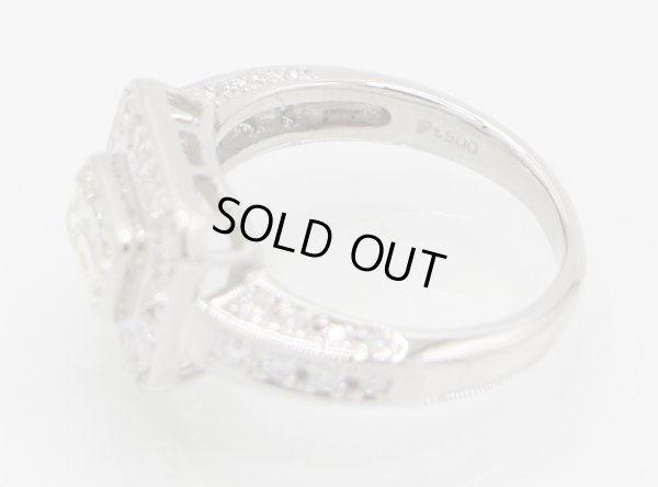 ノーブランドジュエリー PT900 ダイアイリリング 0.824ct 0.47ct 6.90g　刻印