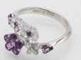 セイレーン アズーロ K18WG アメシストダイアイリリング 0.60ct 0.65ct 5.80g　刻印(2)