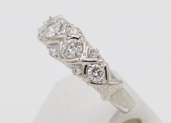 セイコージュエリー PT900 ダイアイリリング 0.71ct 7.10g　サイド