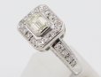 ノーブランドジュエリー PT900 ダイアイリリング 0.824ct 0.47ct 6.90g　サイド