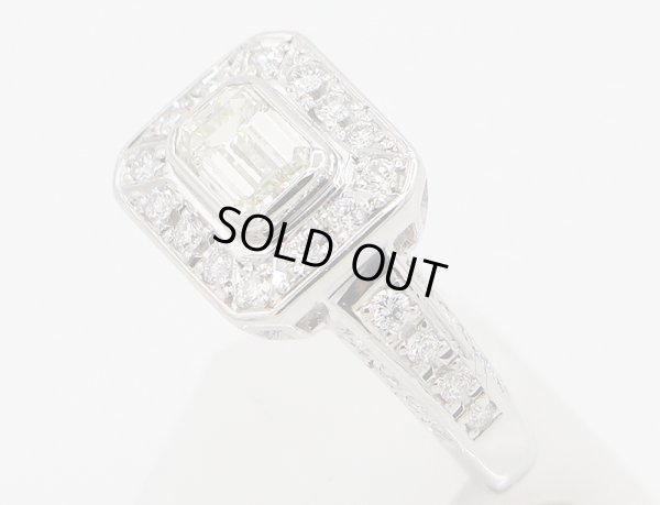 ノーブランドジュエリー PT900 ダイアイリリング 0.824ct 0.47ct 6.90g　サイド