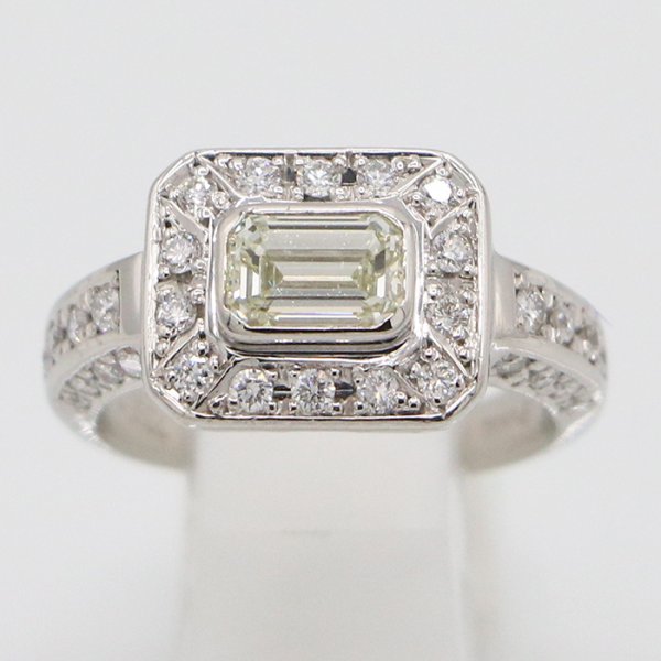 ノーブランドジュエリー PT900 ダイアイリリング 0.824ct 0.47ct 6.90g