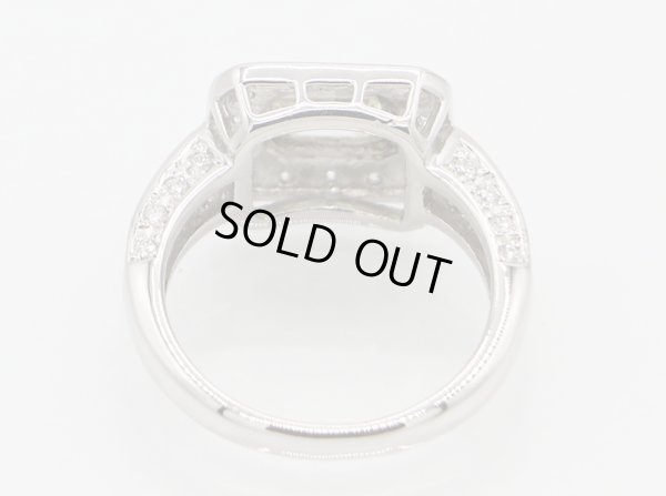 ノーブランドジュエリー PT900 ダイアイリリング 0.824ct 0.47ct 6.90g　内側