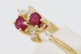 クイーン 750YG ルビーダイアイリリング 0.61ct 0.31ct 4.40g　サイド