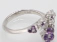 セイレーン アズーロ K18WG アメシストダイアイリリング 0.60ct 0.65ct 5.80g　刻印(1)