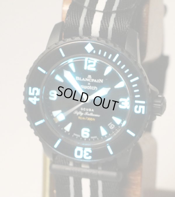 スウォッチ　ブランパンコラボ　フィフティファソズム　オーシャンオブストーム（月）