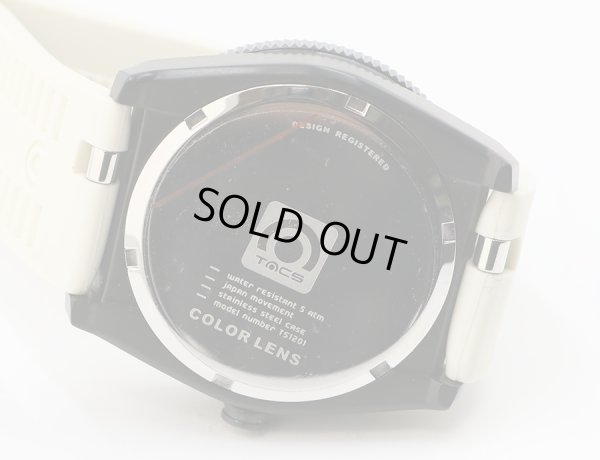 タックス　カラーレンズ　ＴＳ１２０１Ａ　黒文字盤　盤面裏