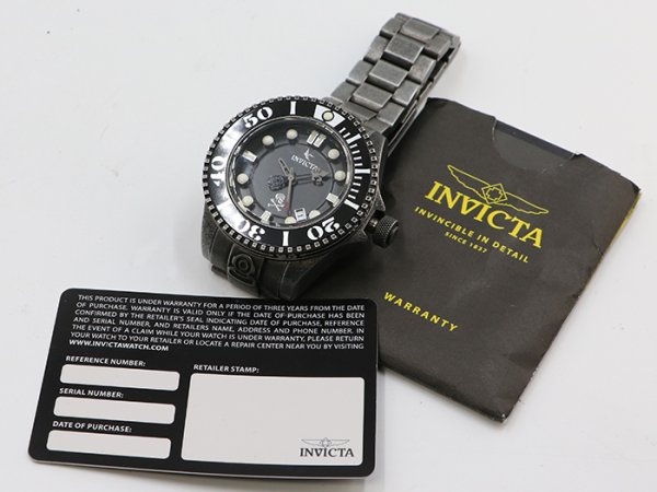 インヴィクタ　パイレーツオブカリビアン　２５１９８　黒文字盤　保証書