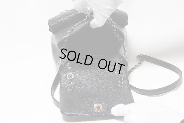 シャネル　マトラッセ チェーンリュック AS3787 ブラック／GP金具　中身