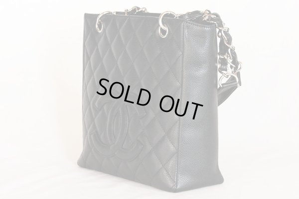 シャネル　PST チェーントートバック A20994 ブラック／SIV金具　サイド