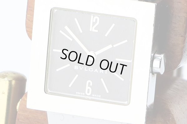 ブルガリ　クアドラ　ＳＤ２７ＳＳＤ　黒文字盤　表面拡大