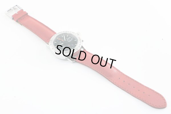 ジン　３０３　クロノグラフ　アウトバーン　黒文字盤　革ベルト状態　表面