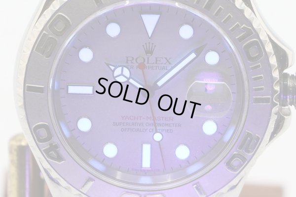 ロレックス　ヨットマスターロレジウム　１６６２２　Ｋ番（２００１年製）　銀文字盤　ライト