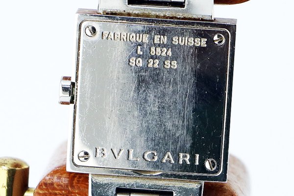 ブルガリ　クアドラ　ＳＤ２７ＳＳＤ　黒文字盤　裏面拡大