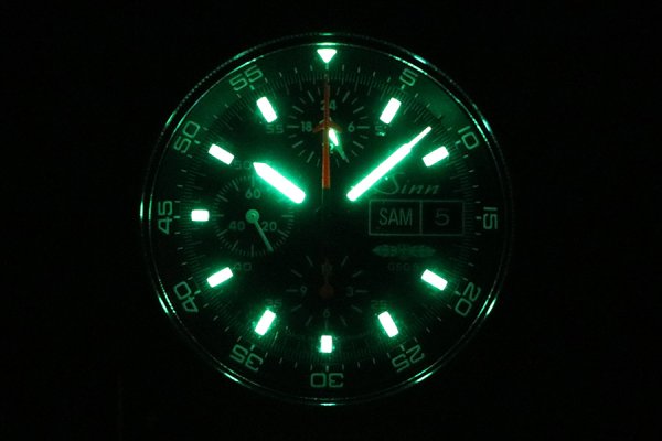 ジン　４２１ＴＩ　クロノグラフ　黒文字盤　ＧＳＧ９限定　ライト暗闇