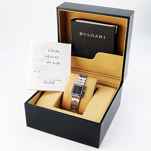 ブルガリ　クアドラ　ＳＤ２７ＳＳＤ　黒文字盤　箱