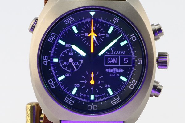 ジン　４２１ＴＩ　クロノグラフ　黒文字盤　ＧＳＧ９限定　ライト